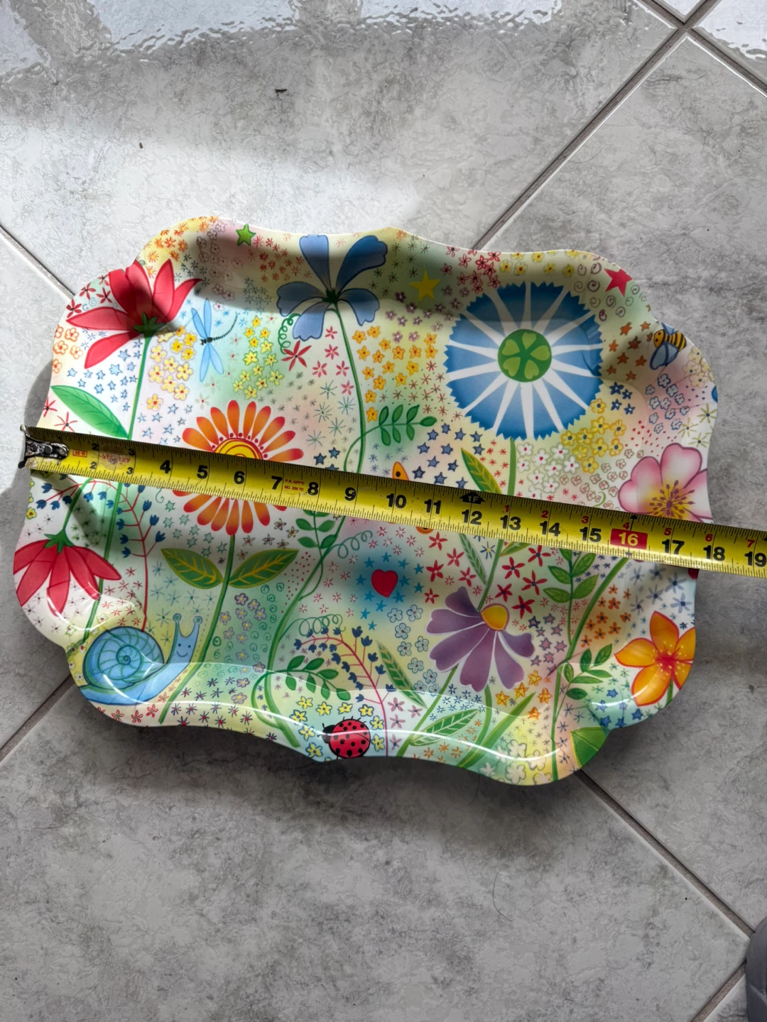 Decorative Serving Tray with Floral Design - photo 2