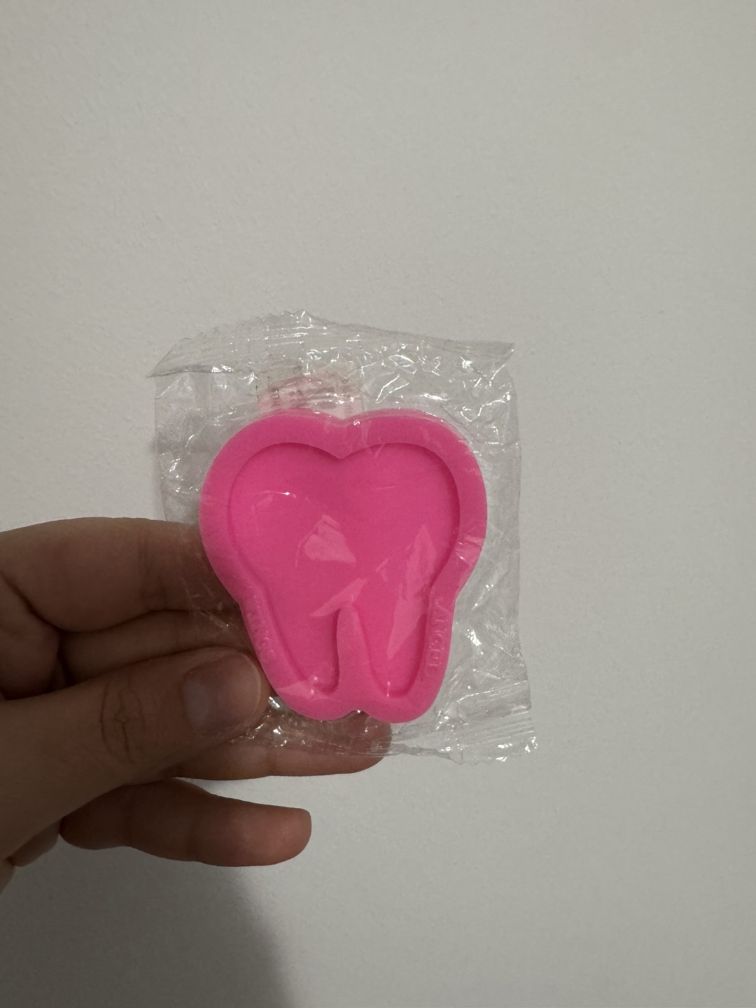 Pink Tooth-Shaped Silicone Mold