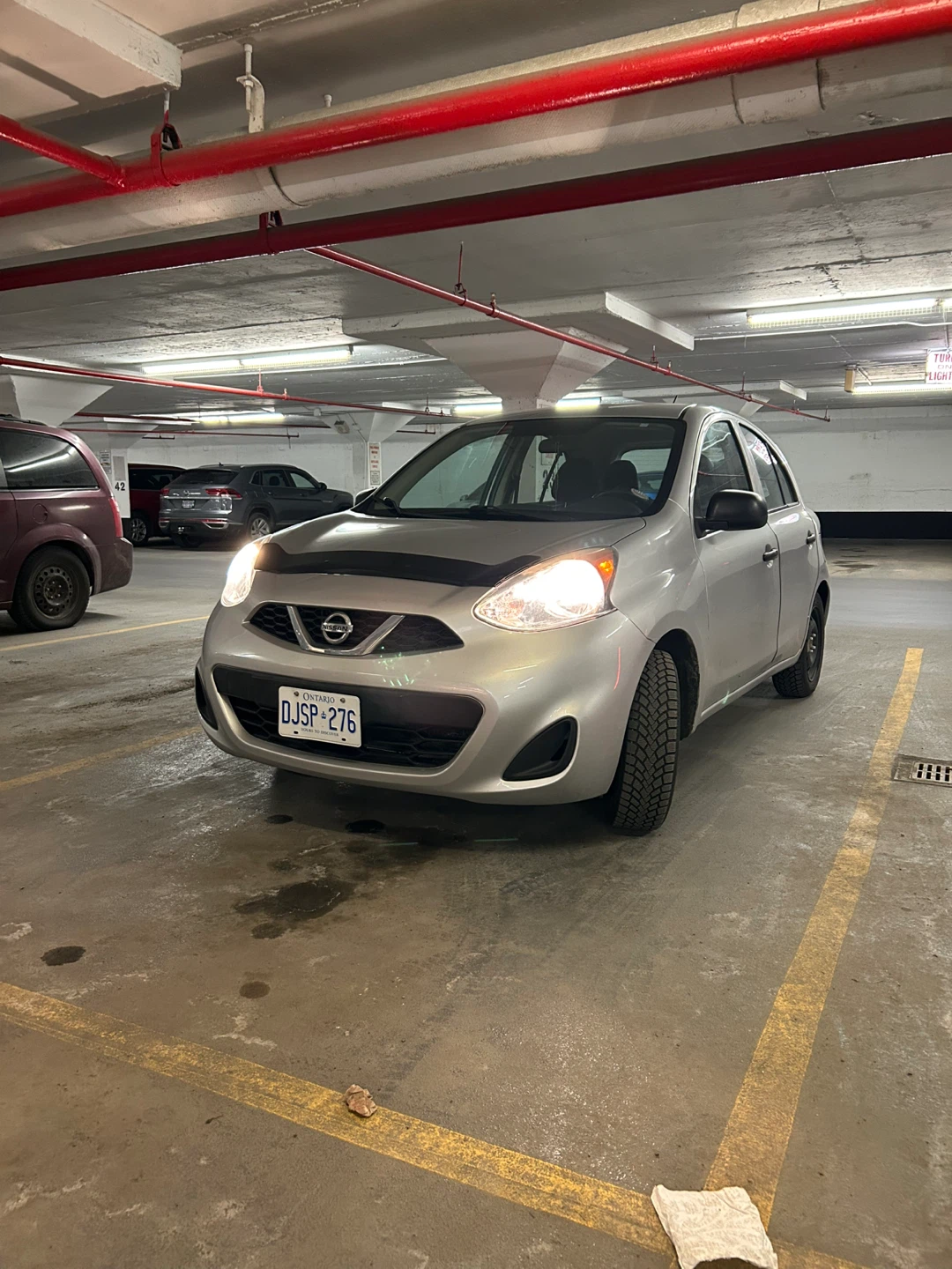 Silver Nissan Micra