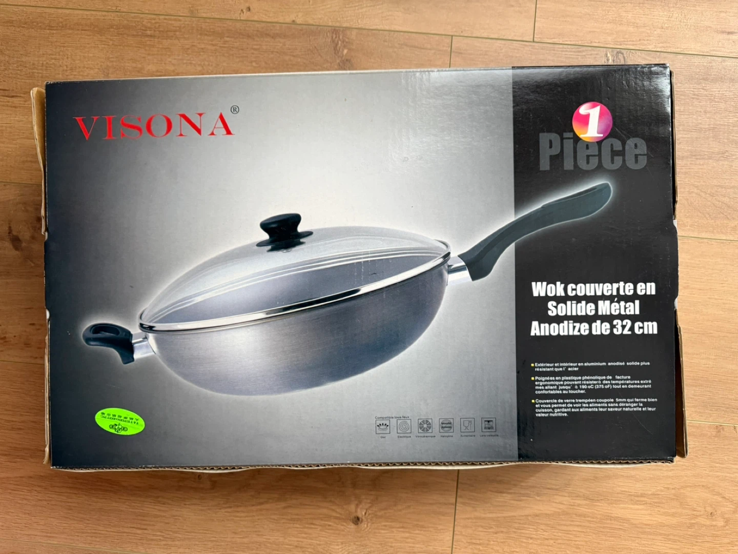 Visona 32 cm Hard Anodized Aluminum Covered Wok - photo 3