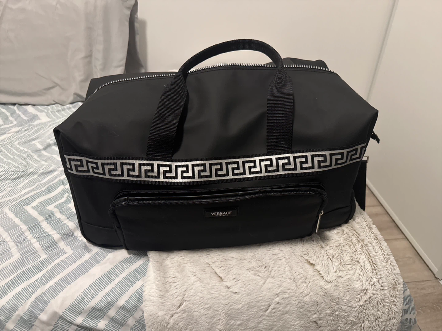 Versace Black Duffle Bag