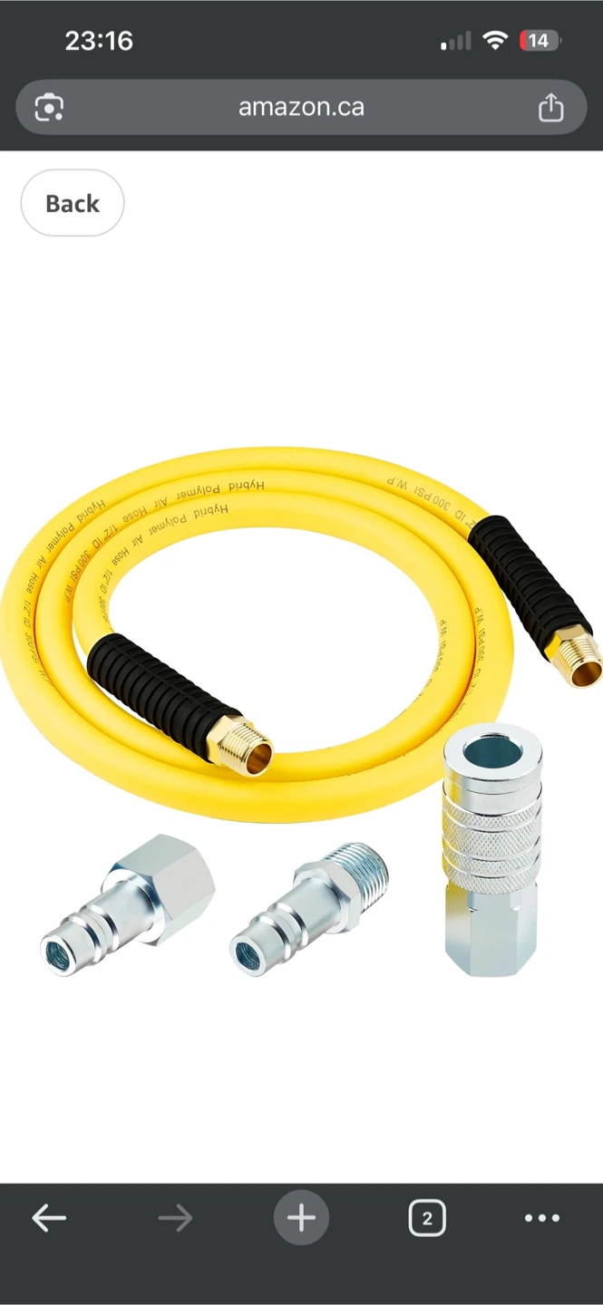 Lot of 5 Hromeè 6ft Hybrid Air Hoses