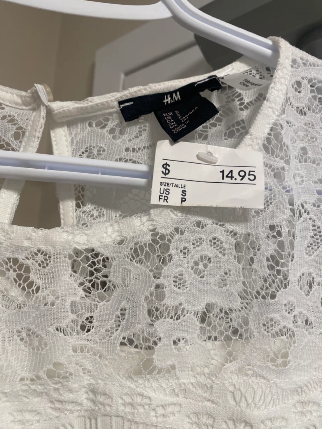 H&M White Lace Top - Size S - photo 2