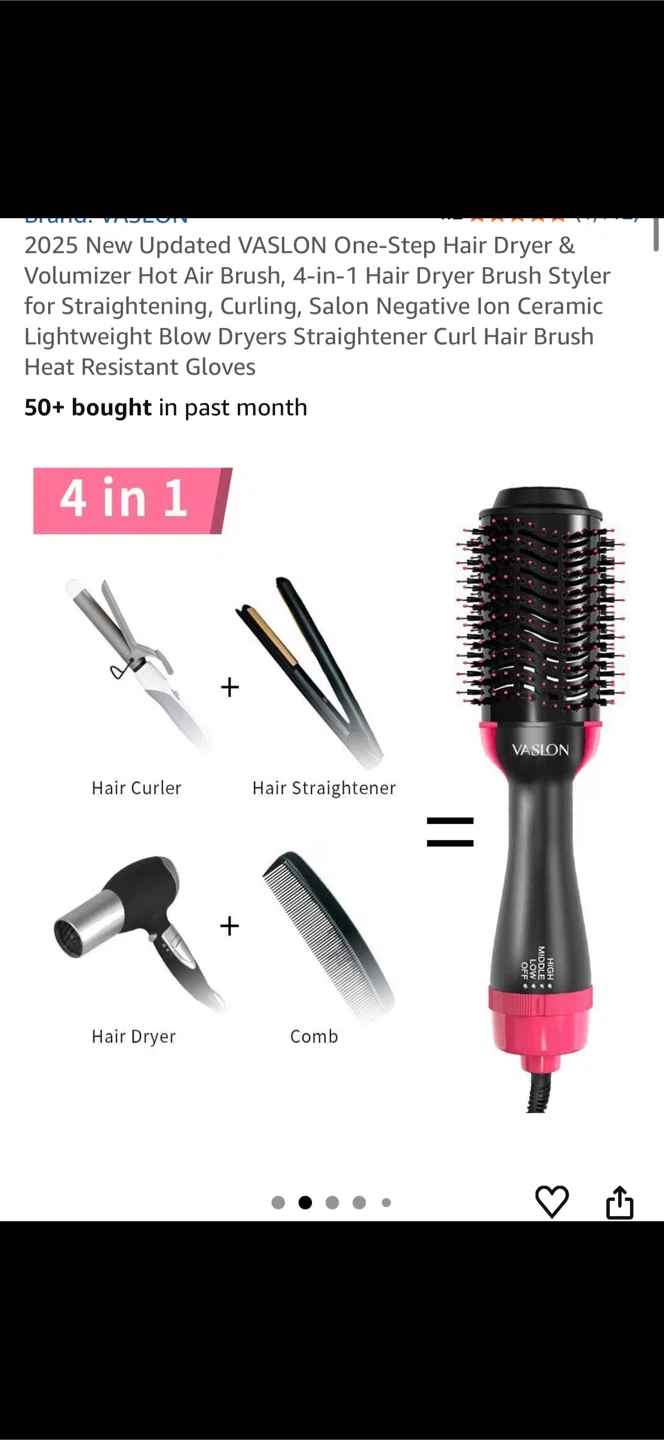 Brand new VASLON One Step Hot Air Brush - Hair Dryer and Styler - photo 2