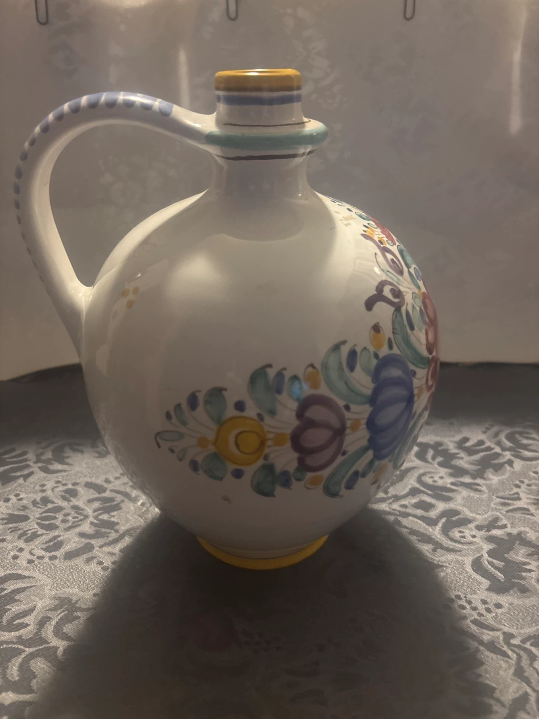 Decorative Ceramic Jug with Floral Design - photo 3