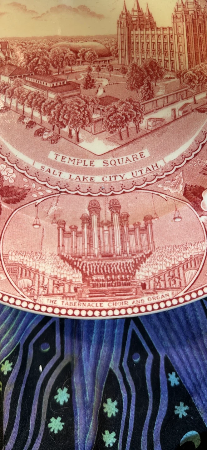 Old English Staffordshire Ware "The Utah Plate" - photo 2