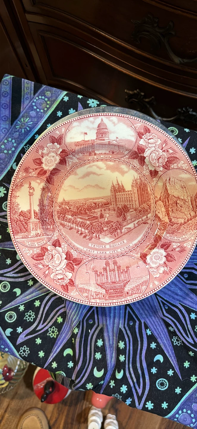 Old English Staffordshire Ware "The Utah Plate"