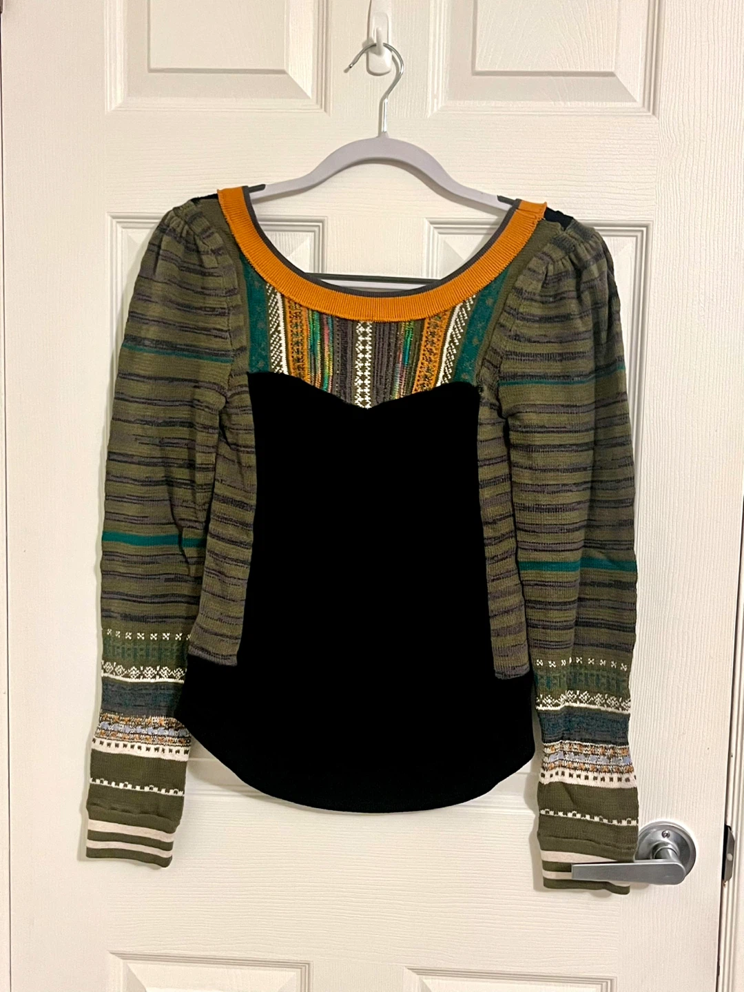 Free People Long Sleeve Waffle Top Size M