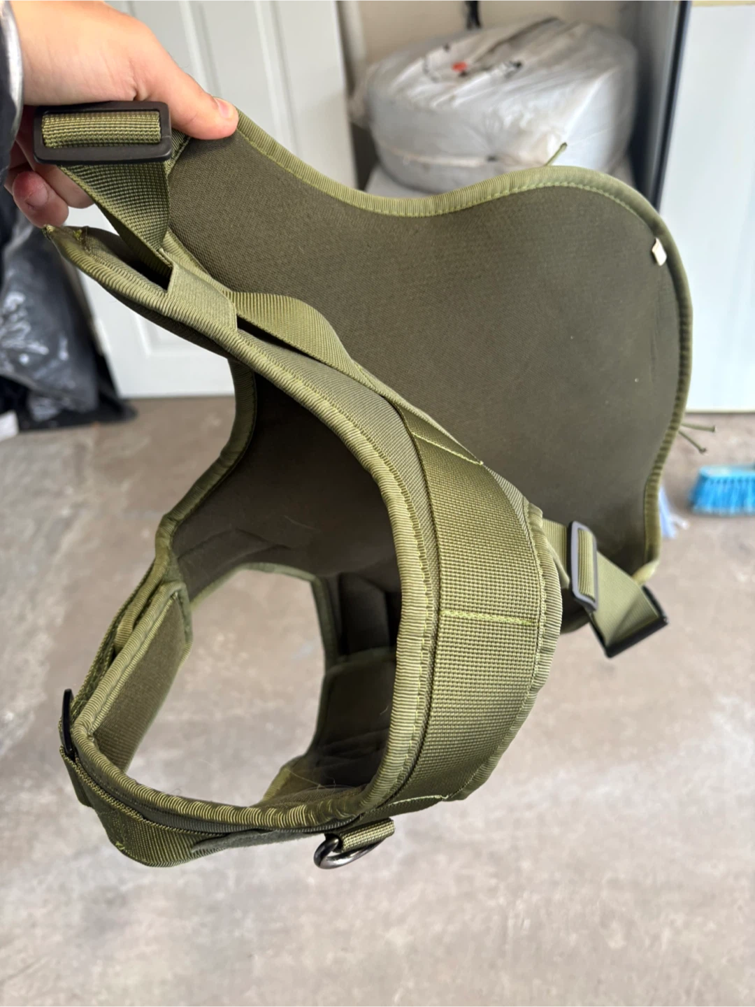 Military Style Dog Harness Vest - Olive Green - photo 2