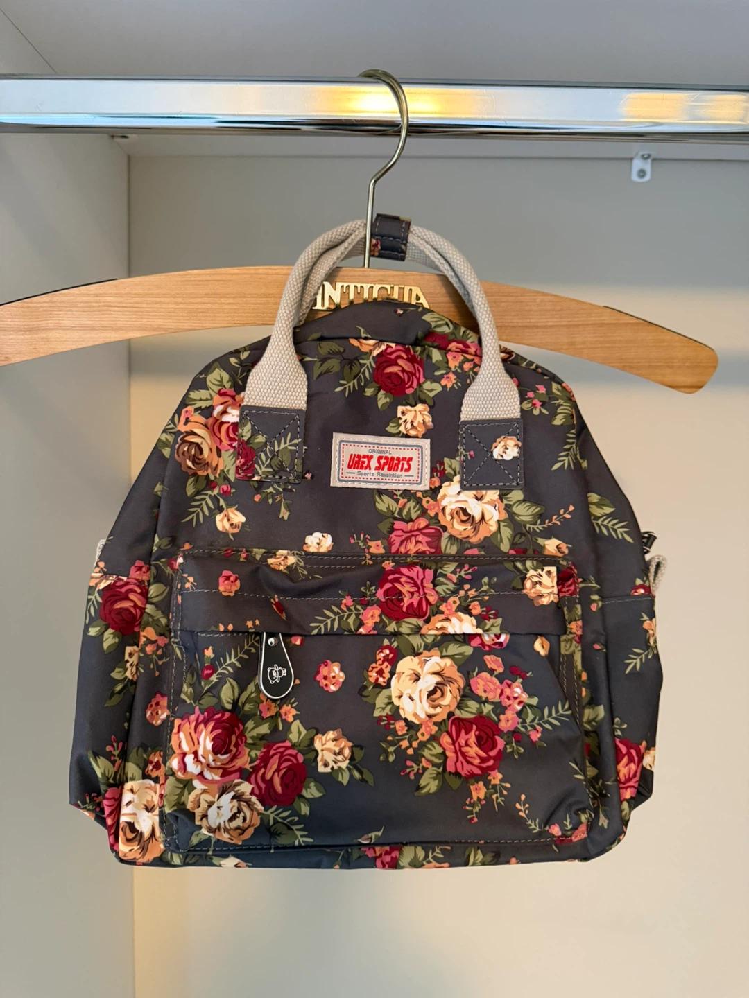Rose Print Backpack