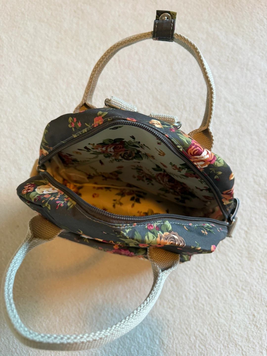 Rose Print Backpack - photo 3