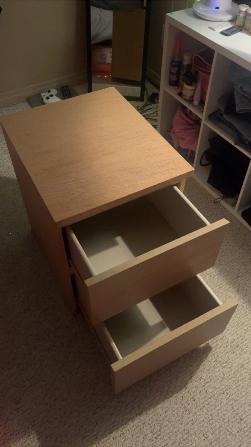 Light Wood ikea 2-Drawer Nightstand - photo 2