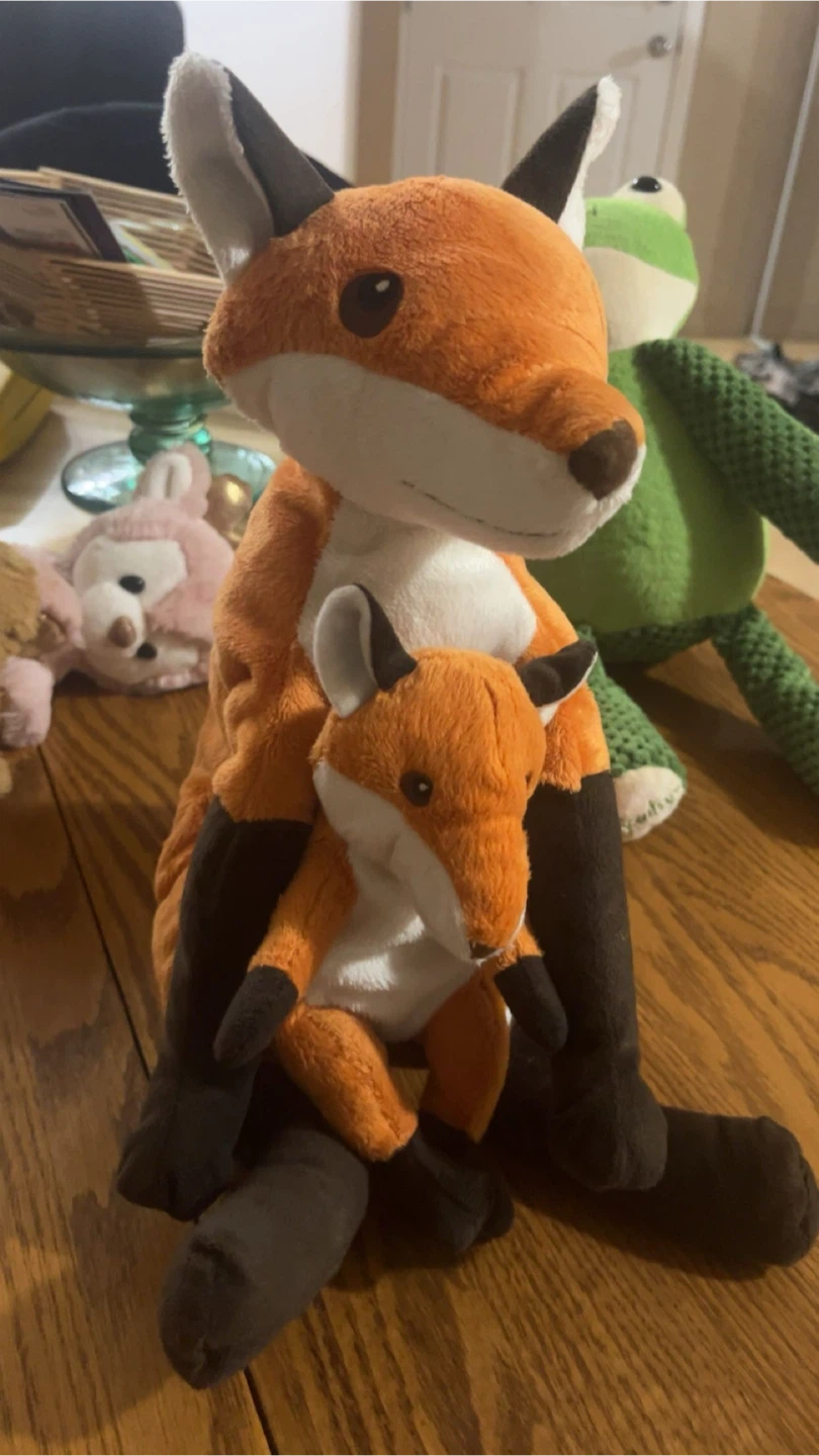 Mother and Baby Fox Plush Toys