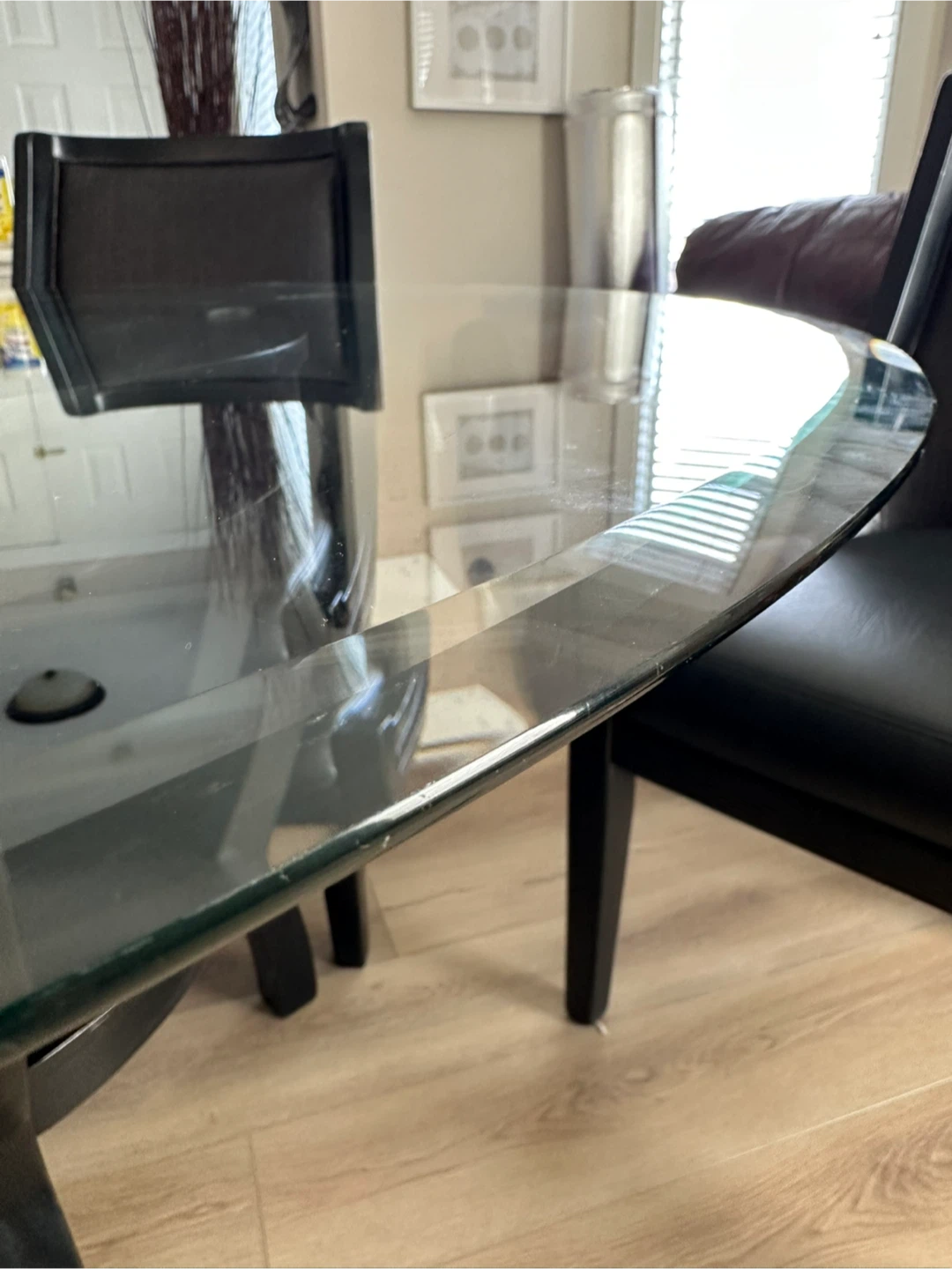 Glass Top Dining Table with 4 Chairs - photo 2
