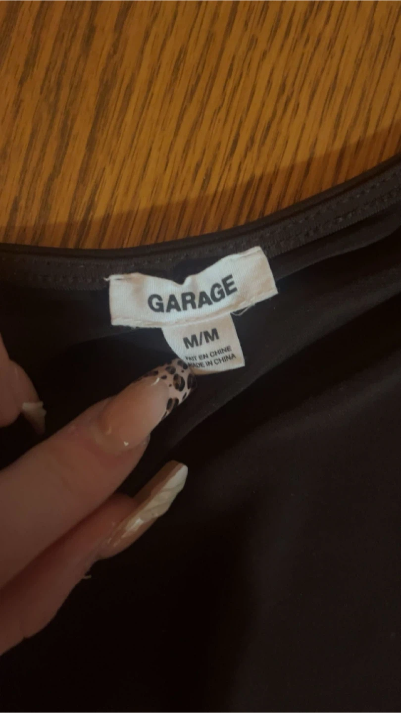 Garage Black Long Sleeve V-Neck Top - Medium - photo 2