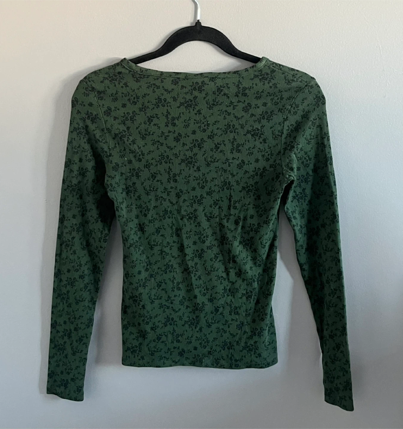 Levi's Green Patterned Long Sleeve Cotton Top | Women - photo 2