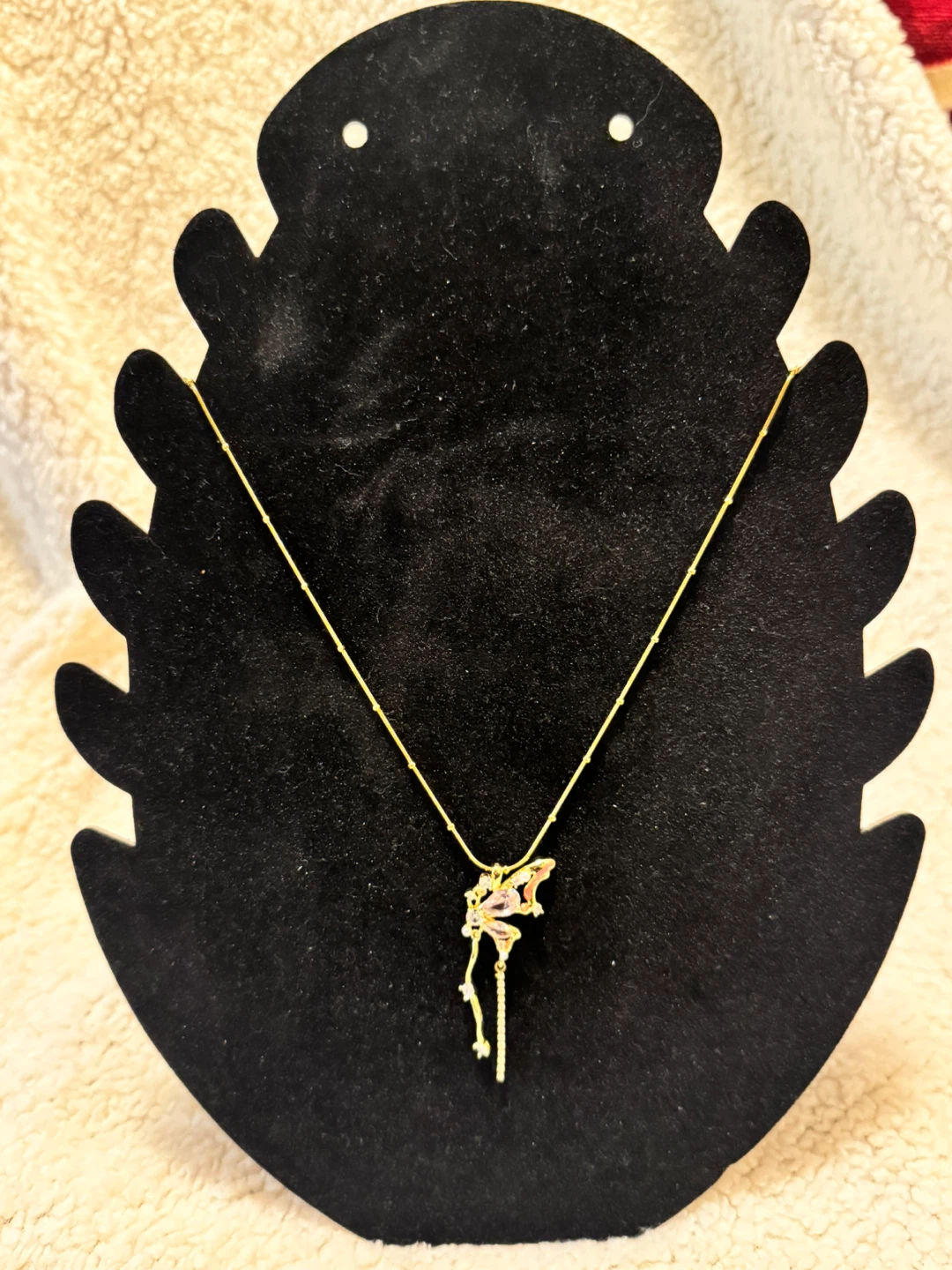 Gold Tone Butterfly Pendant Necklaces (Set of 2)