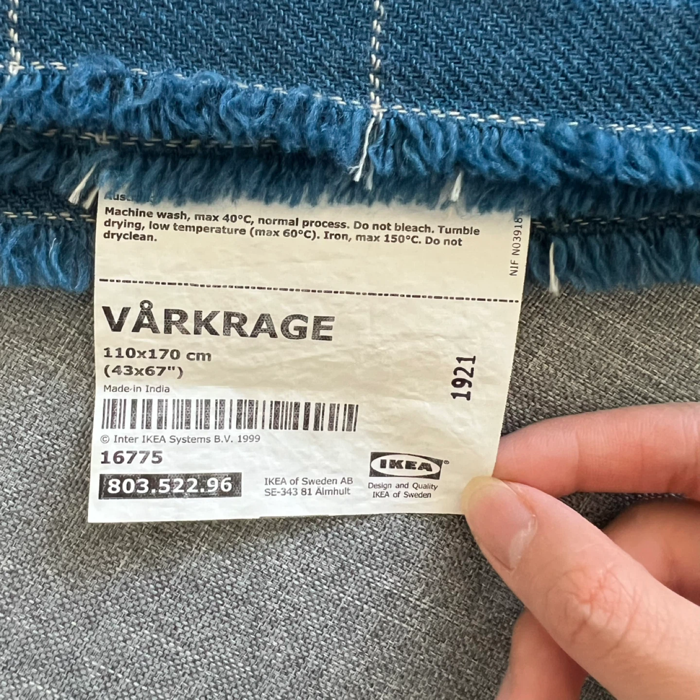 IKEA VÄRKRAGE Throw Blanket 110x170 cm - photo 3
