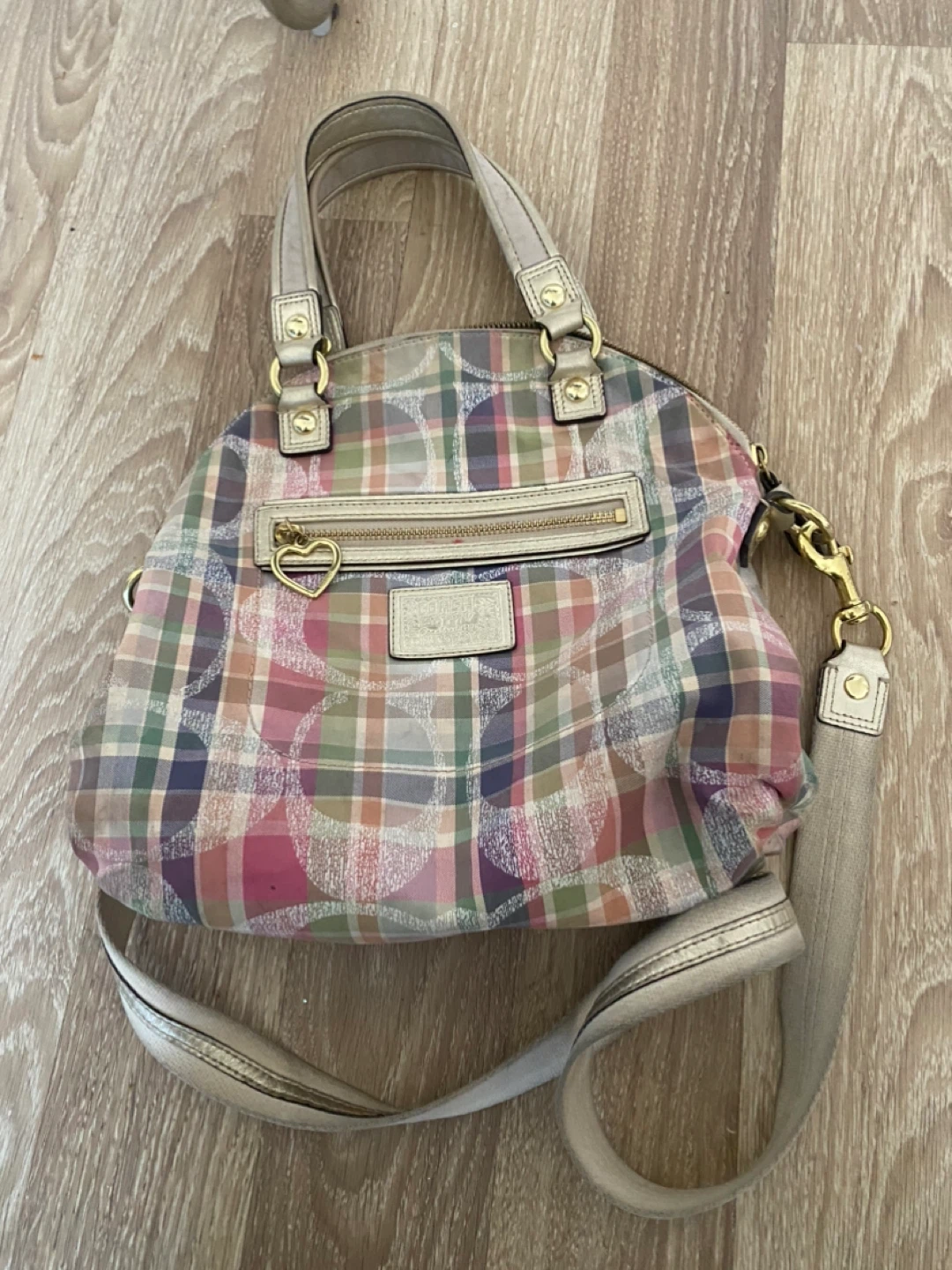 Coach Plaid Pattern Handbag
