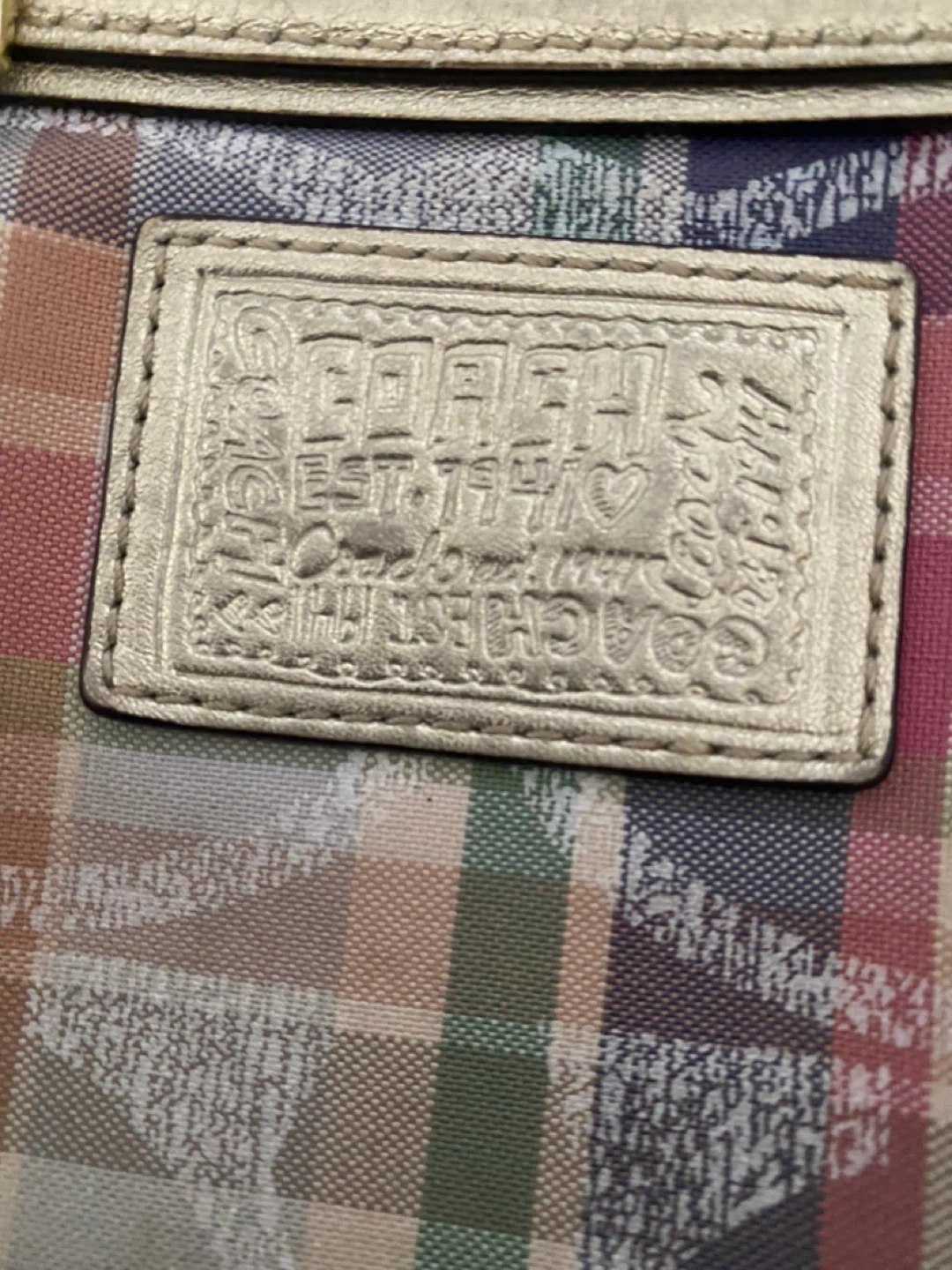 Coach Plaid Pattern Handbag - photo 3