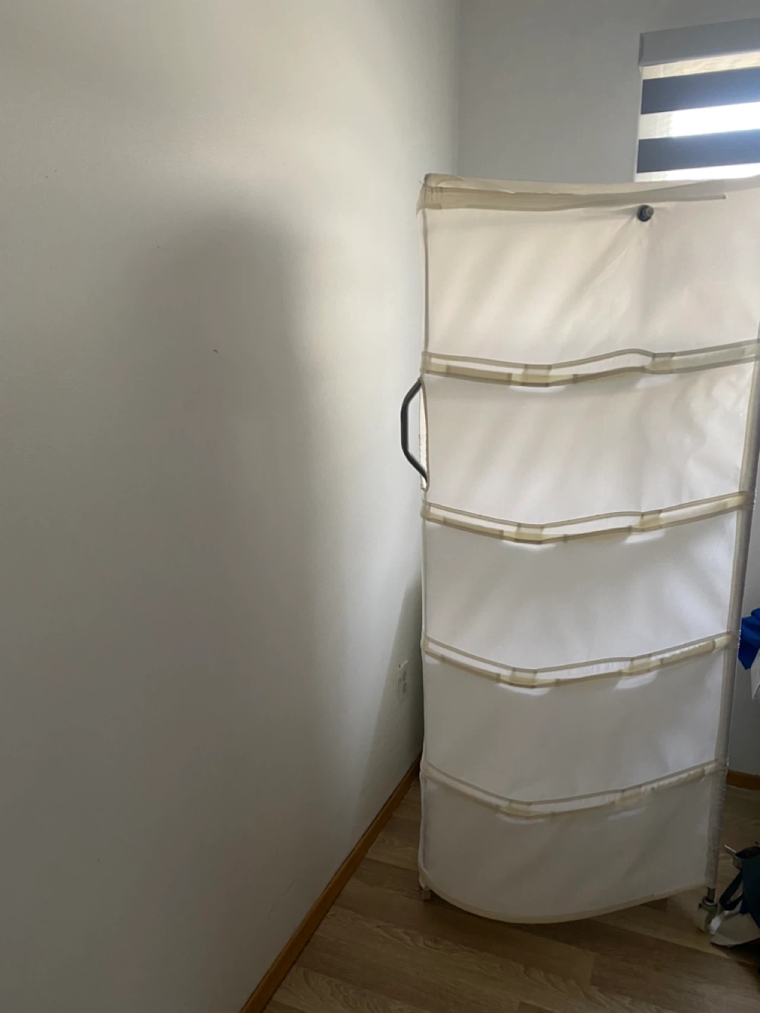 White Corner Shelf Unit with Wheels - photo 3