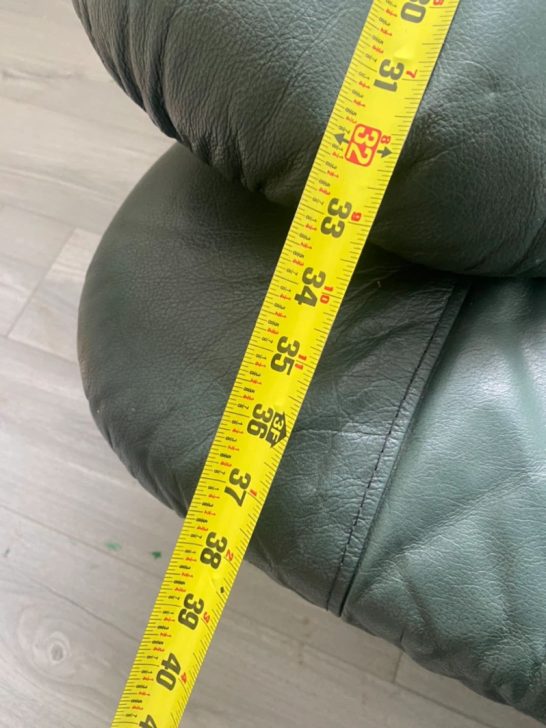 Green Leather Sofa - photo 4