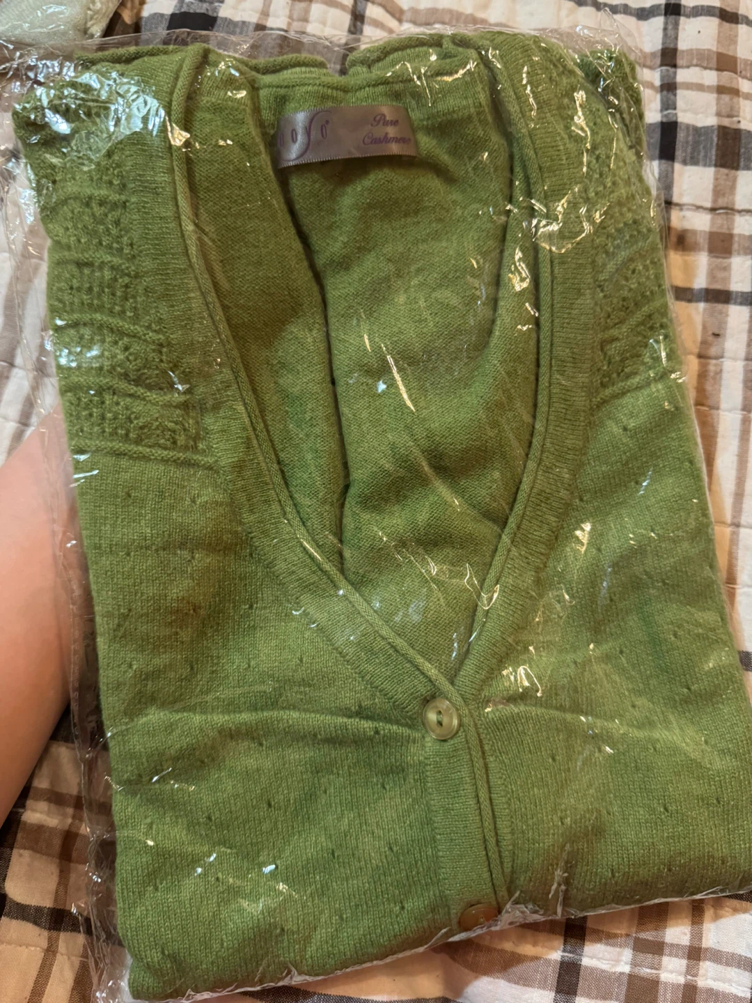 Cashmere Green Cardigan Sweater - photo 3