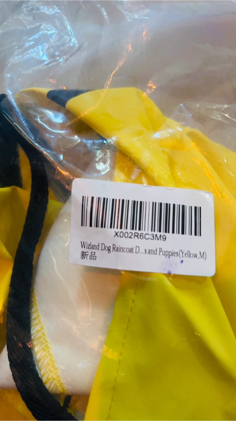 Wizland Dog Raincoat - Yellow, Medium - photo 2