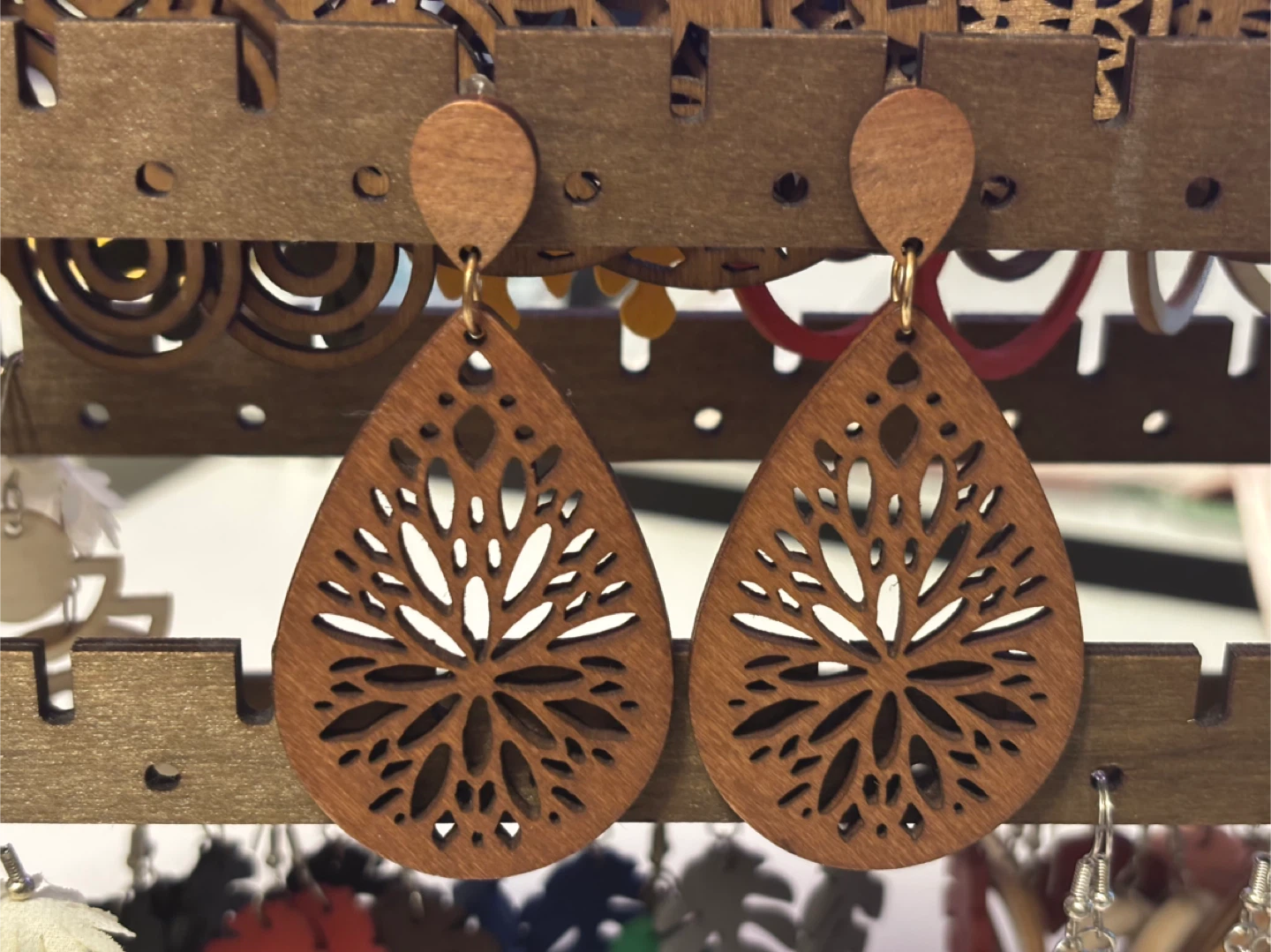 Wooden Laser Cut Earrings