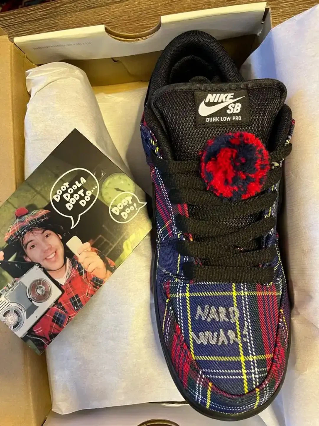 Nike Sb Dunk Low Nardwuar Brandnew Rare Hand Signed Size 8.5
