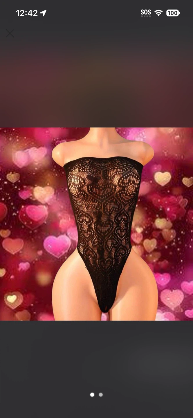 Black Lace Strapless Bodysuit
