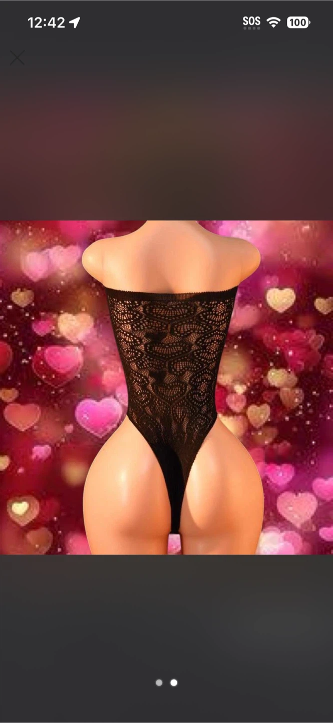 Black Lace Strapless Bodysuit - photo 2
