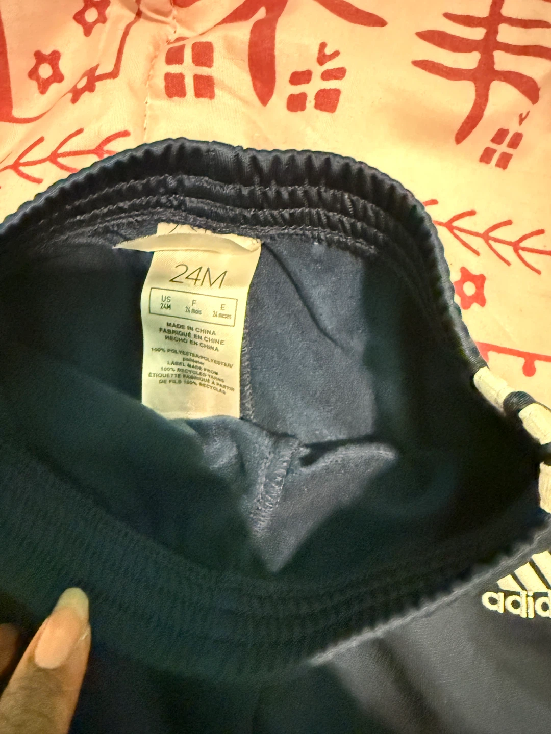 Adidas Kids Track Pants Navy Blue Size 24M - photo 2