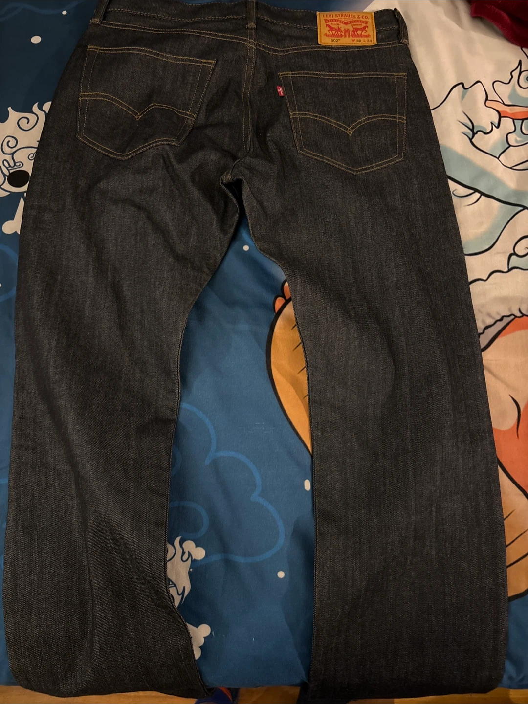 Levi's 502 Regular Taper Jeans Mens Size 32x34 Dark Wash Denim
