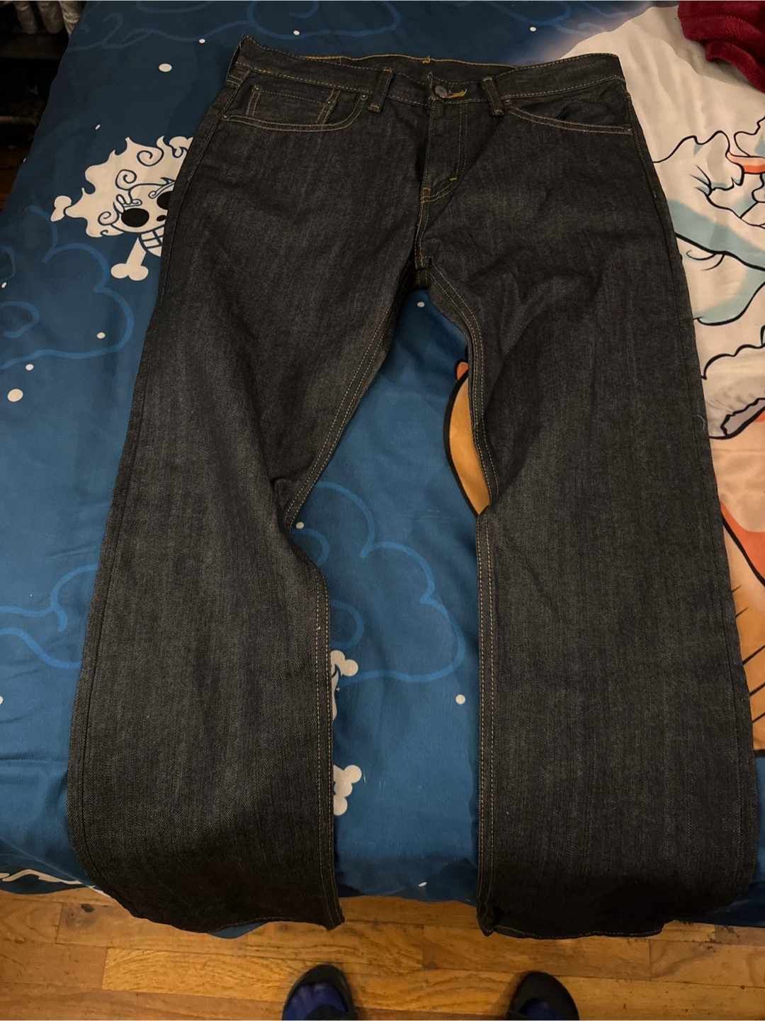 Levi's 502 Regular Taper Jeans Mens Size 32x34 Dark Wash Denim - photo 2