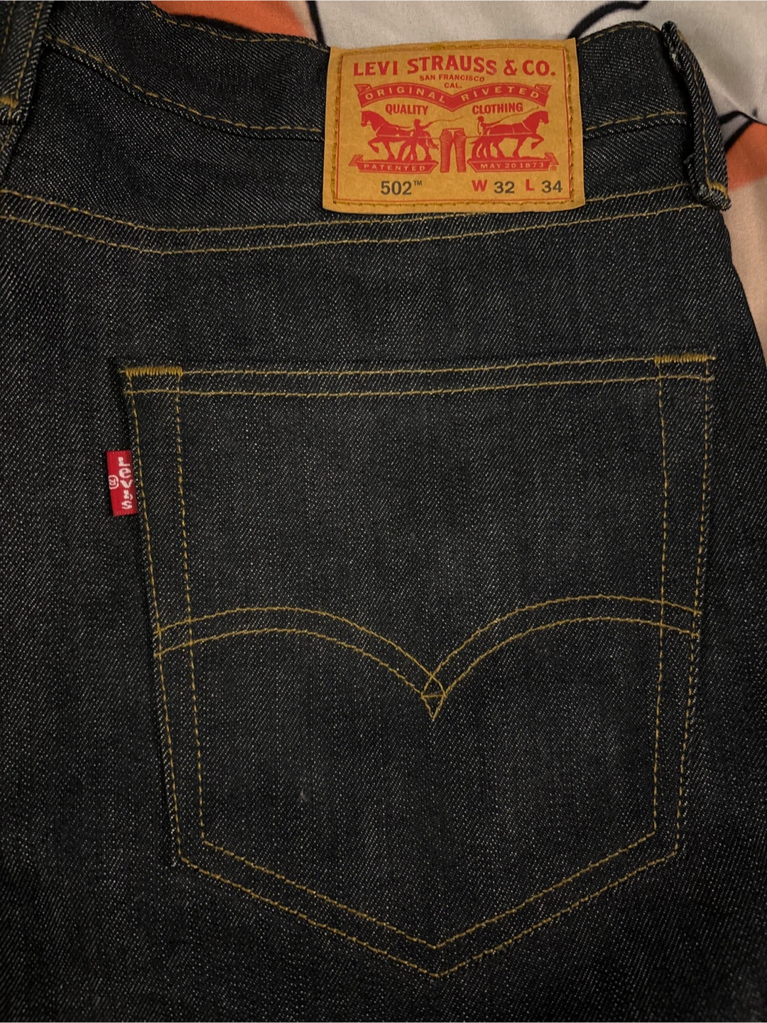 Levi's 502 Regular Taper Jeans Mens Size 32x34 Dark Wash Denim - photo 3