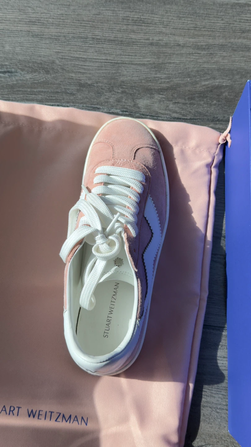 Stuart Weitzman Pink Suede Sneakers - photo 2