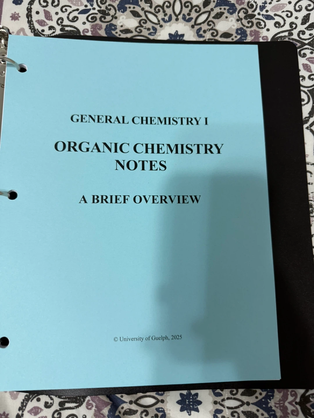 University of Guelph Organic Chemistry Notes
