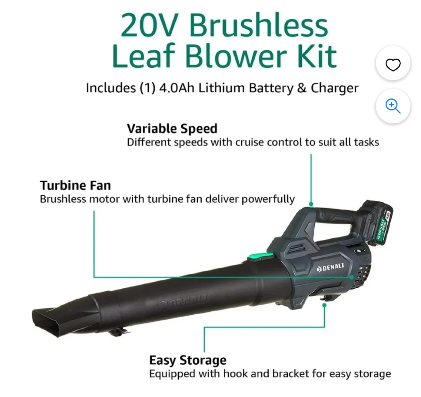 Brand New Cordless Leaf Blower – Battery & Charger Included 🍃 - photo 4