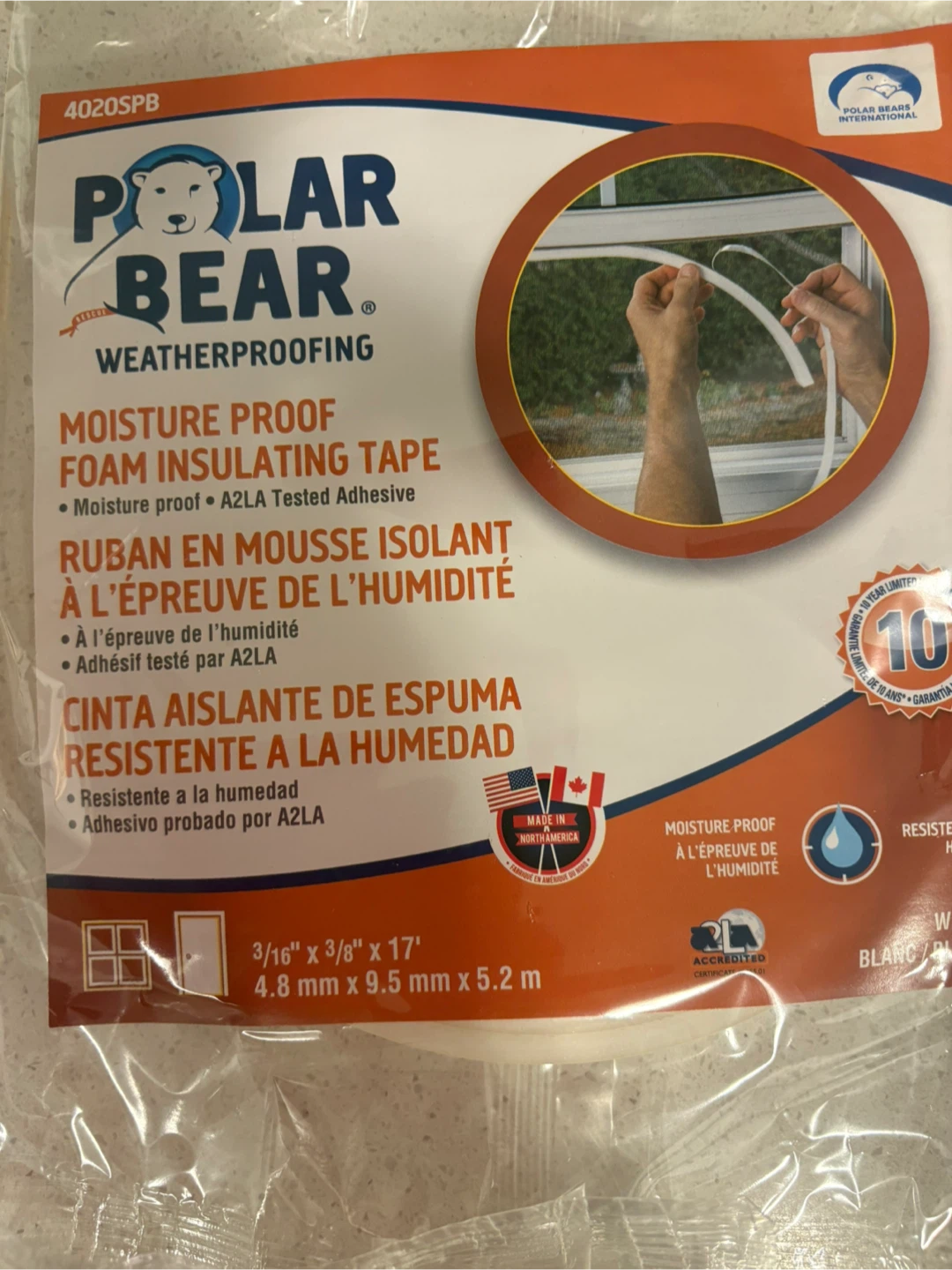 Polar Bear Weatherproofing Foam Insulating Tape - photo 5