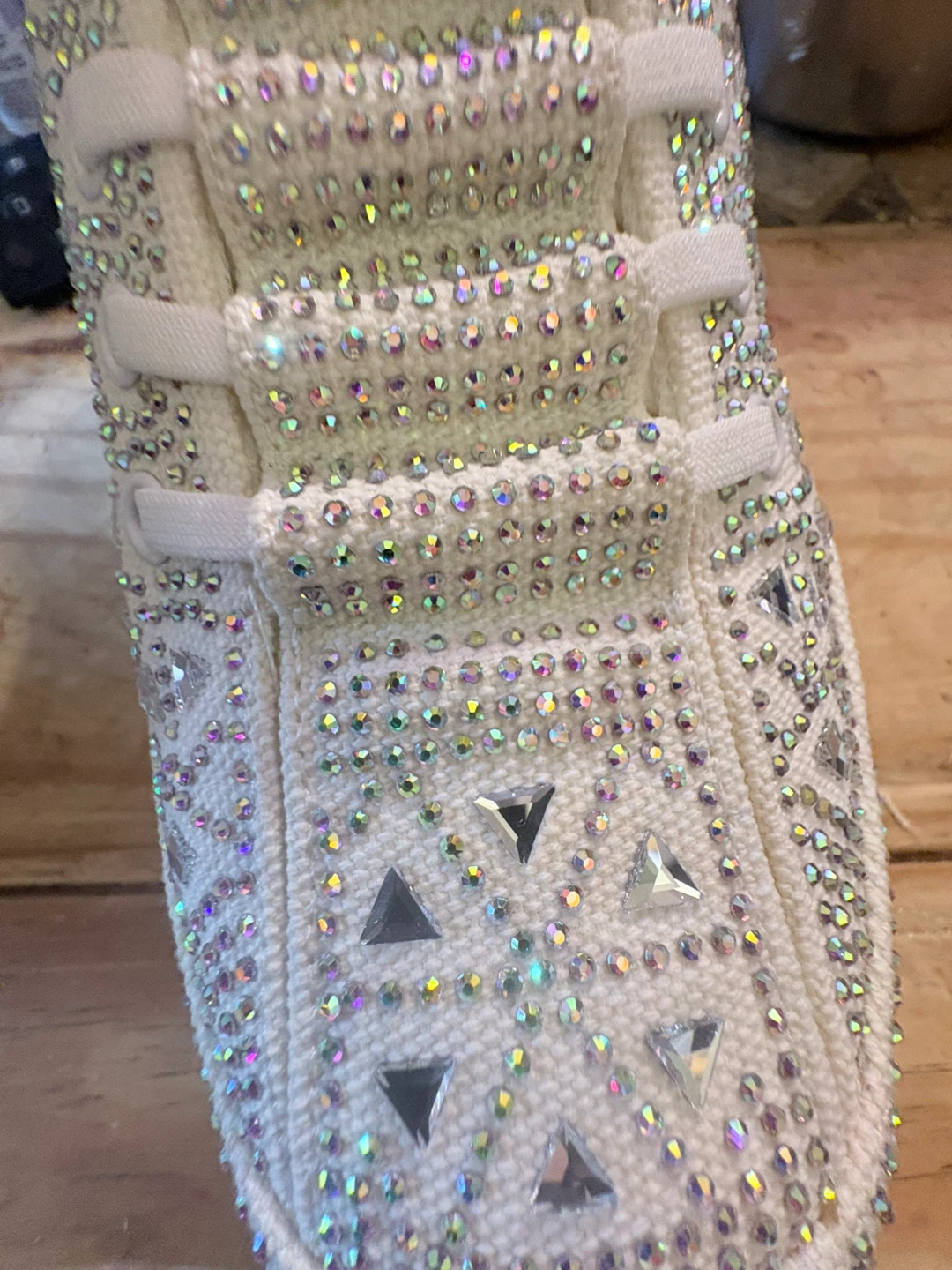 Men’s White Rhinestone Sneakers - photo 5