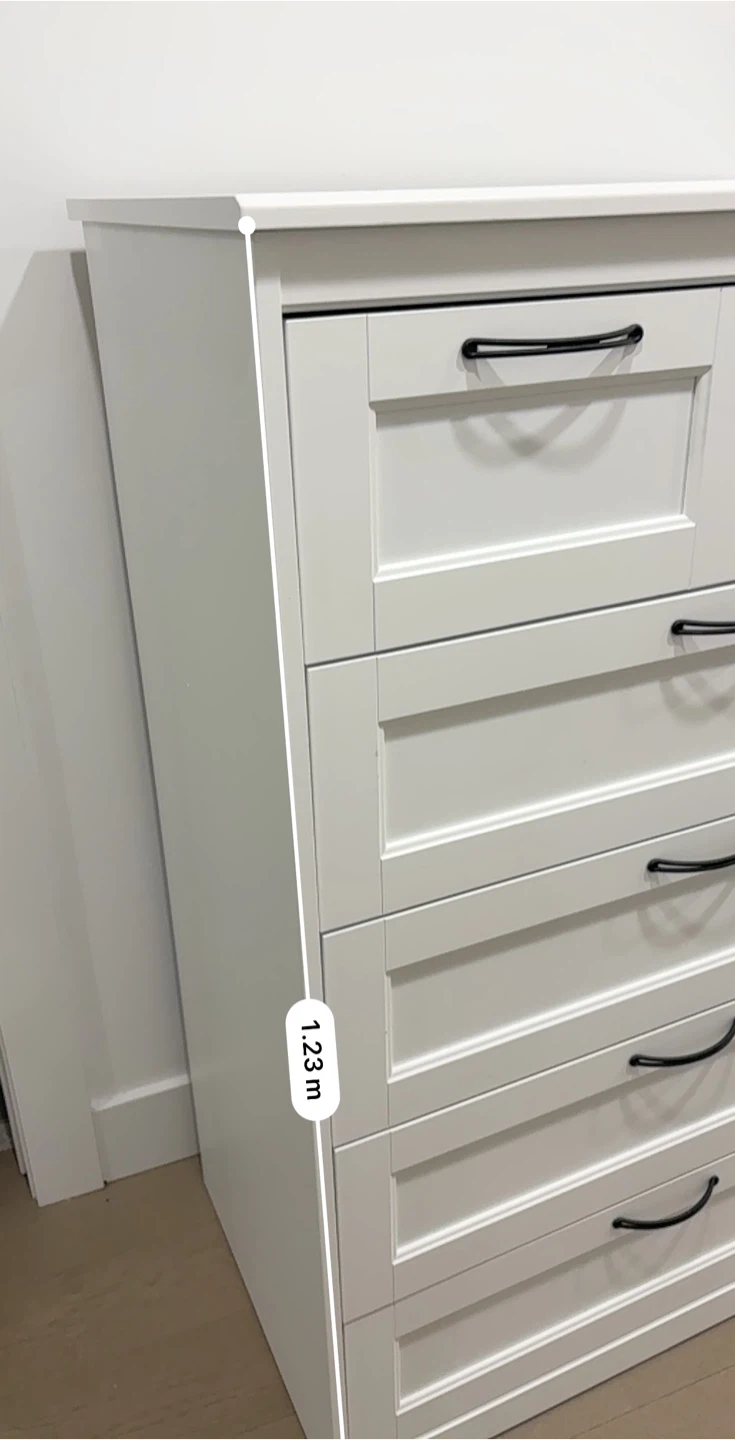 White 6-Drawer Dresser SONGESAND - photo 3