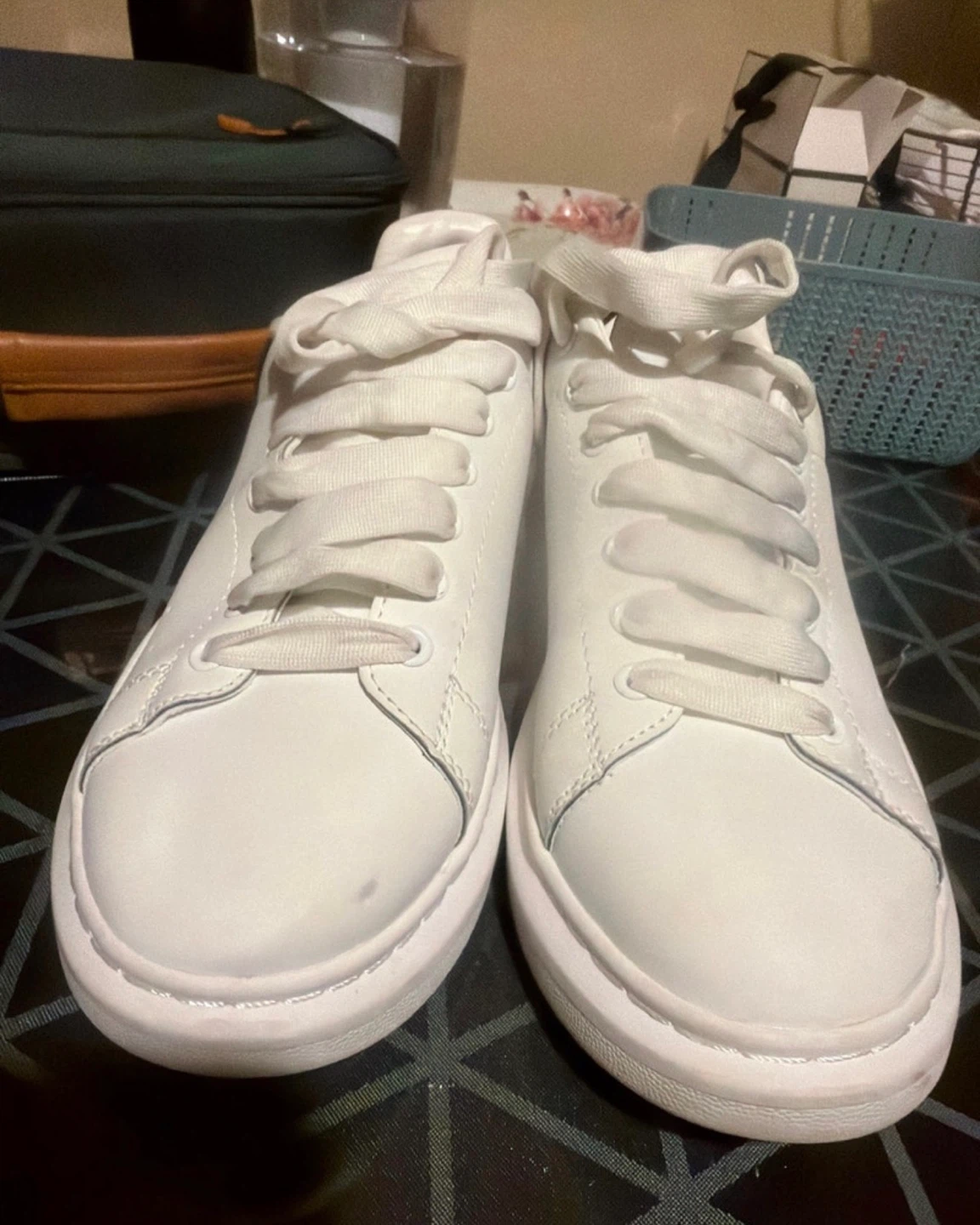 Alexander McQueen White Leather Platform Sneakers Size 43 - photo 4