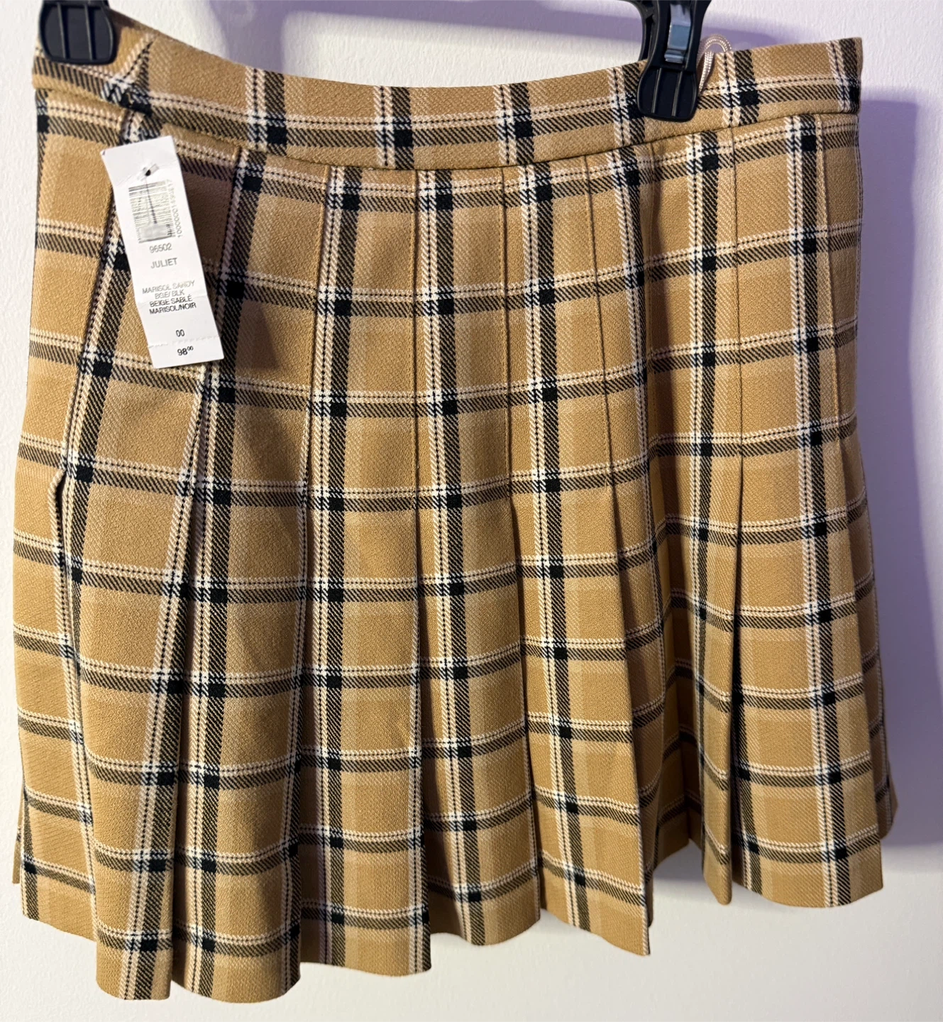 Aritizia Wilfred Mini Skirt - Tan/Black - Size 00