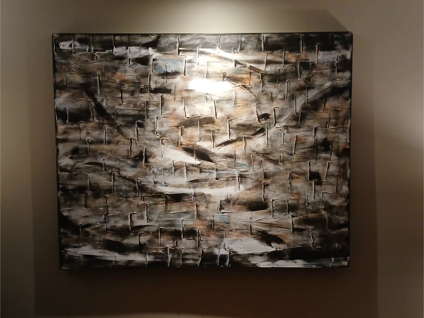 Abstract Textured Wall Art 5ftx4ft - photo 3