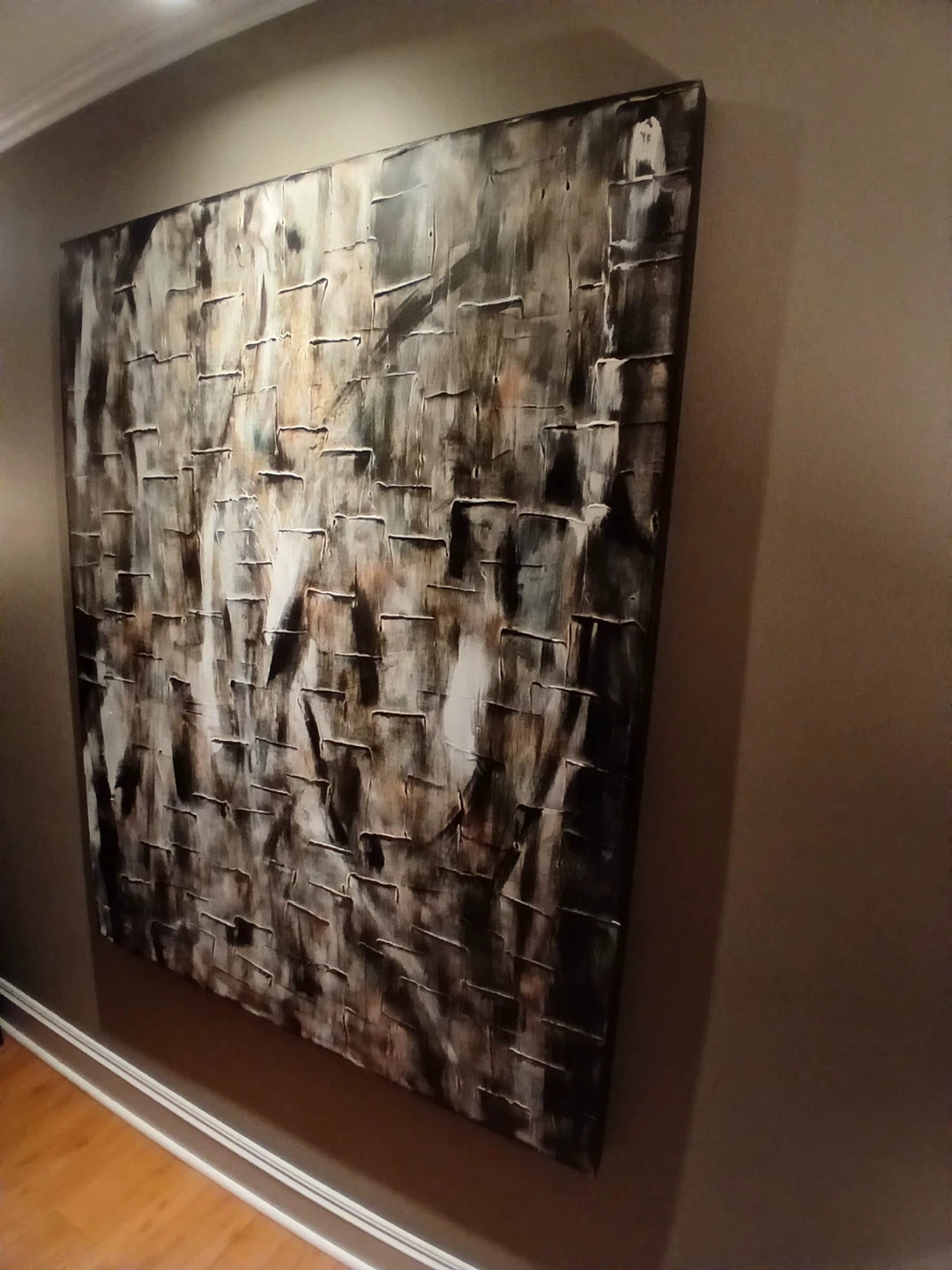 Abstract Textured Wall Art 5ftx4ft - photo 2