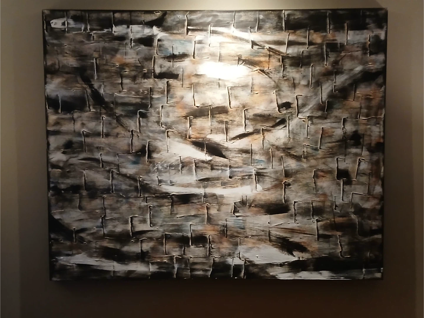 Abstract Textured Wall Art 5ftx4ft - photo 4