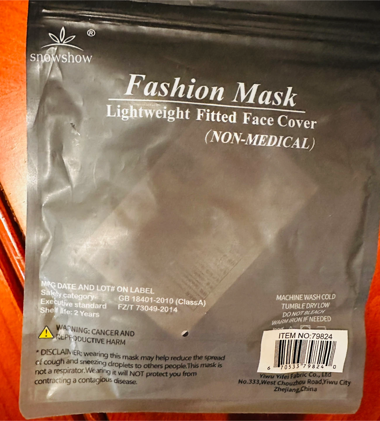 Snowshow Fashion Mask Lightweight Fitted Face Cover - photo 2