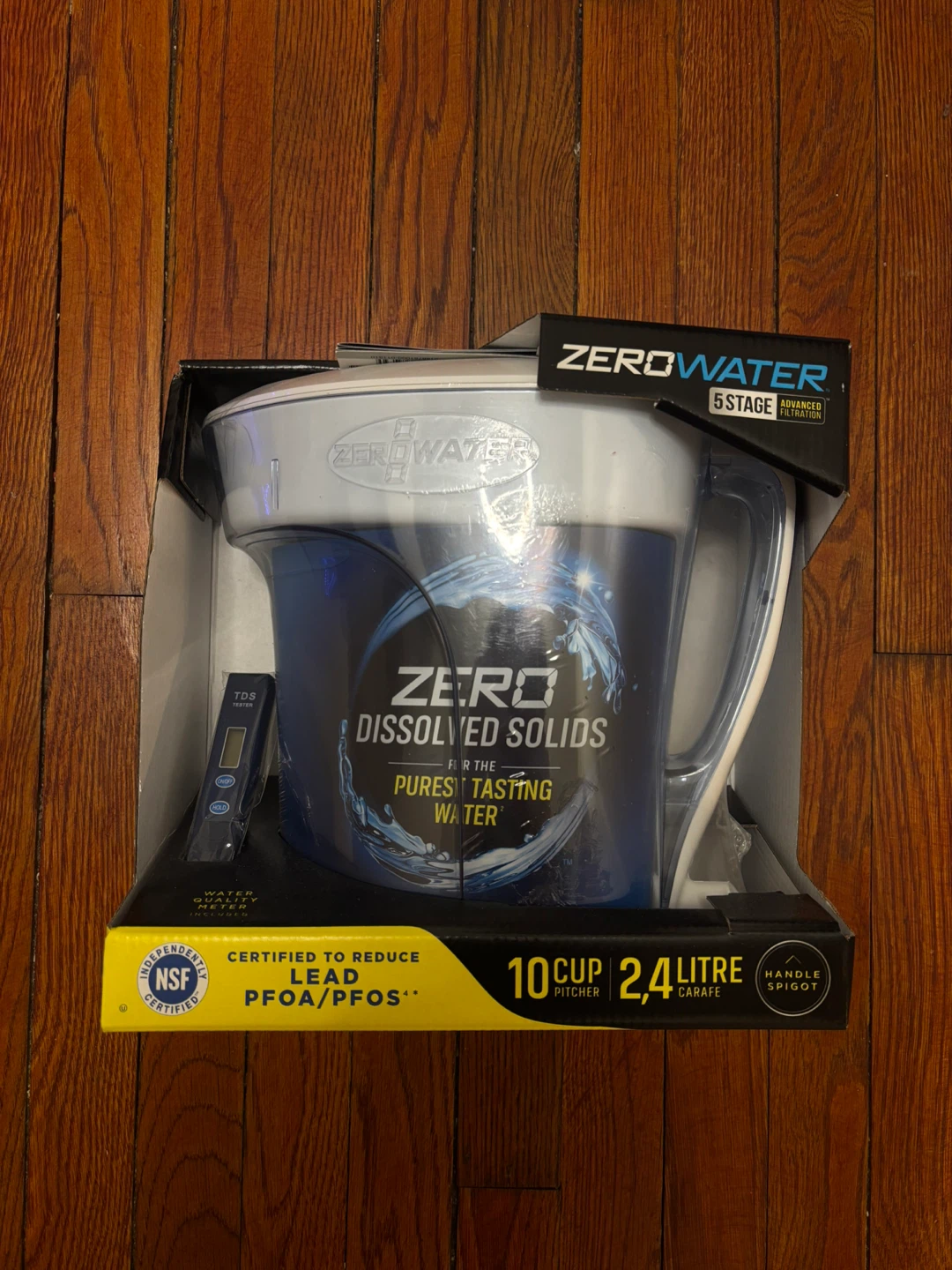 ZeroWater 5-Stage Ion Exchange Water Filter Pitcher - 2.4 Liter