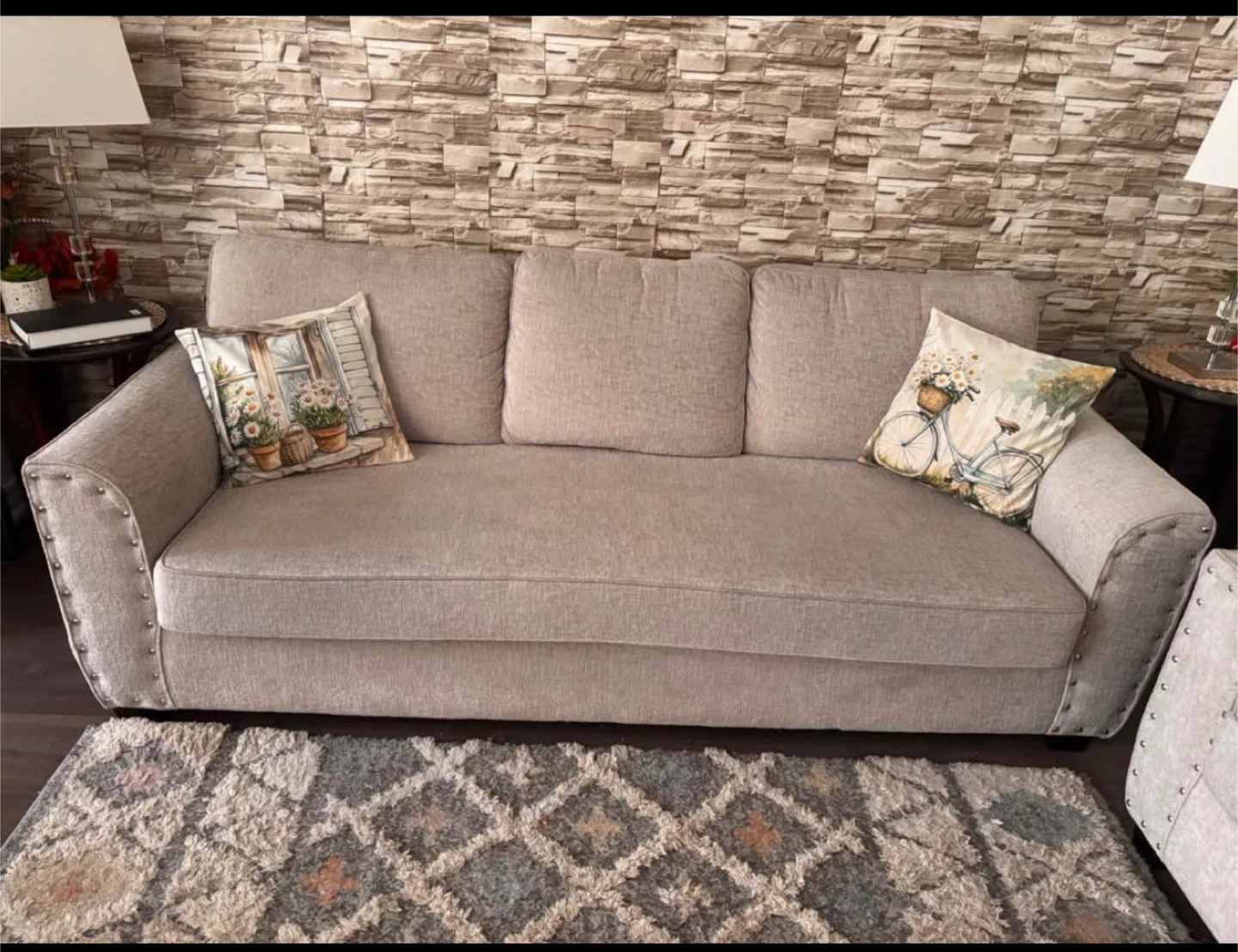 Light Beige 2-Piece Sofa Set - photo 2